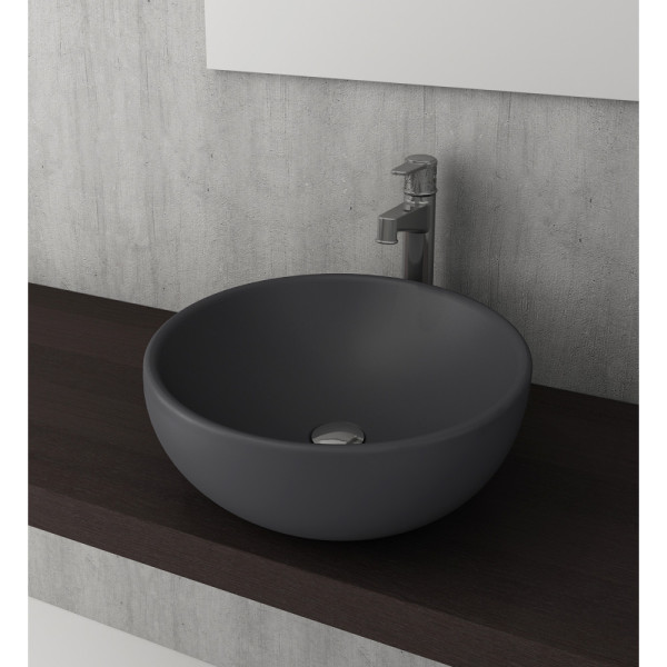 Раковина накладная Berges Mascon 45 см матовая антрацит (181022) Раковина накладная Berges Mascon 45 см матовая антрацит (181022)