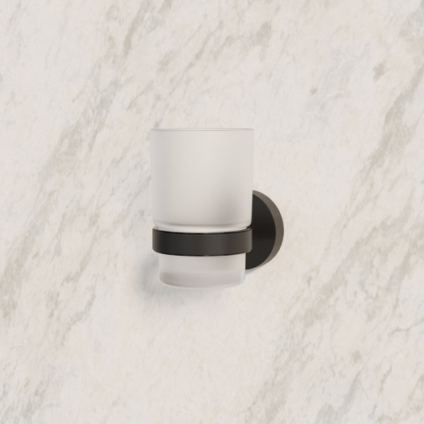 Подстаканник одинарный черный матовый матовое стекло сплав металлов Sena Iddis (SENSBG1i45)