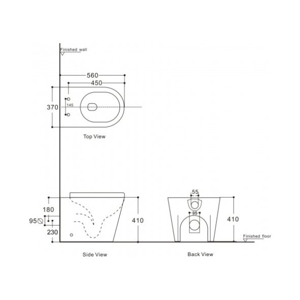 Унитаз приставной Aquanet Atago 2.0 F с сиденьем Soft Close (243548)
