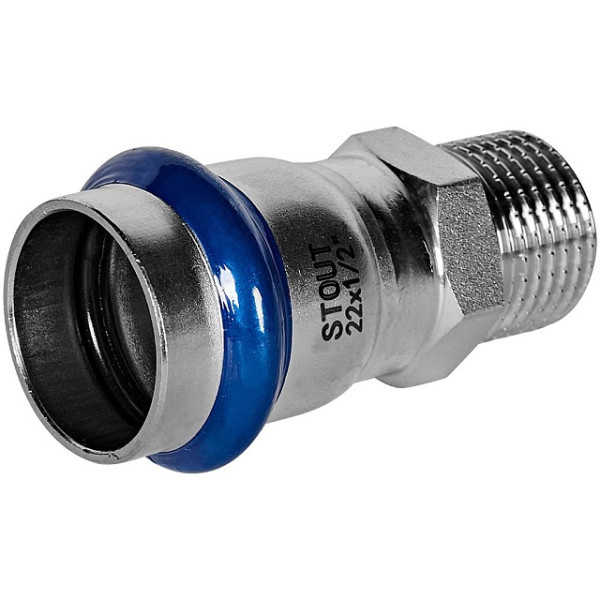 Переход 22х1/2"Н Stout SSS-2021 ВПр-НР (нерж.ст., пресс) SSS-2021-002212