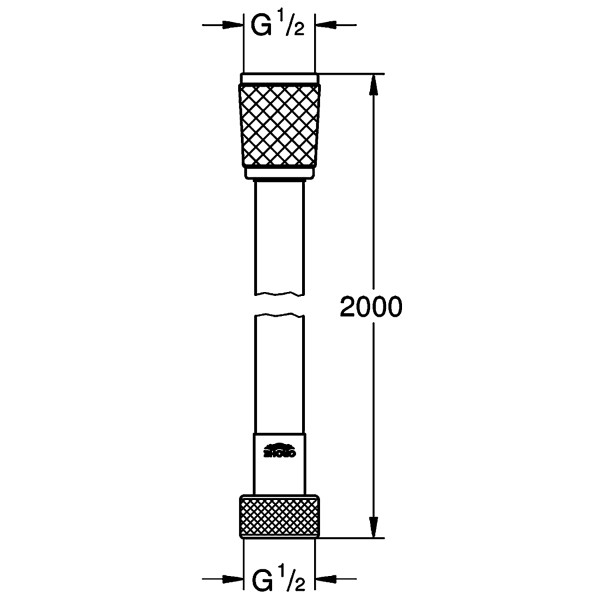 Шланг для душа Grohe RelaxaFlex 200 см (хром)