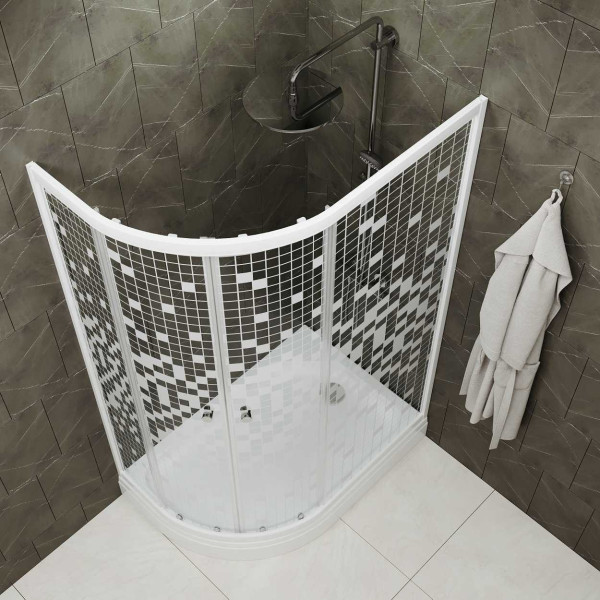 Душевой уголок Triton Коралл А 120х80 стекло мозаика правый