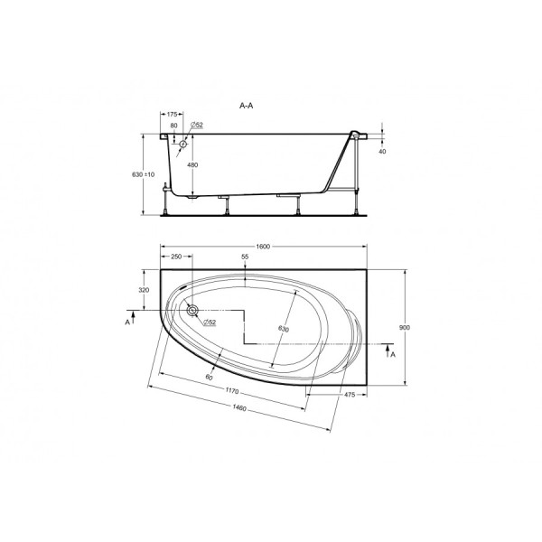 Ванна акриловая Roca Corfu 90x160x48 R белая (7.2485.7.400.0) Ванна акриловая Roca Corfu 90x160x48 R белая (7.2485.7.400.0)