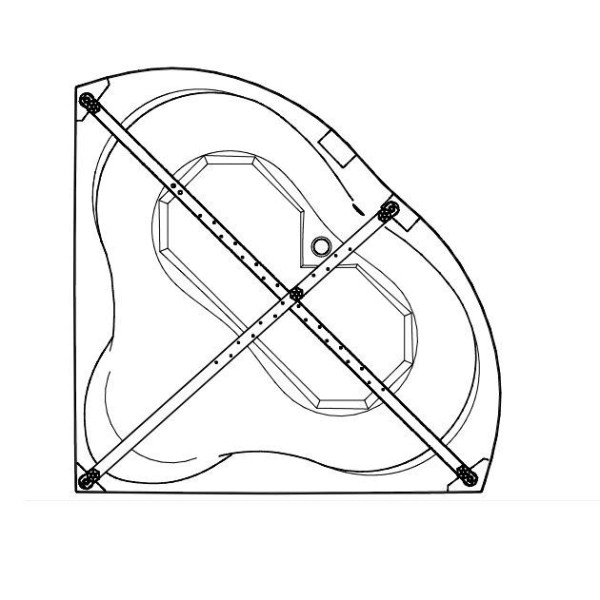 Каркас Triton усиленный для угловой ванны 1600 мм универсальный, 5 опор