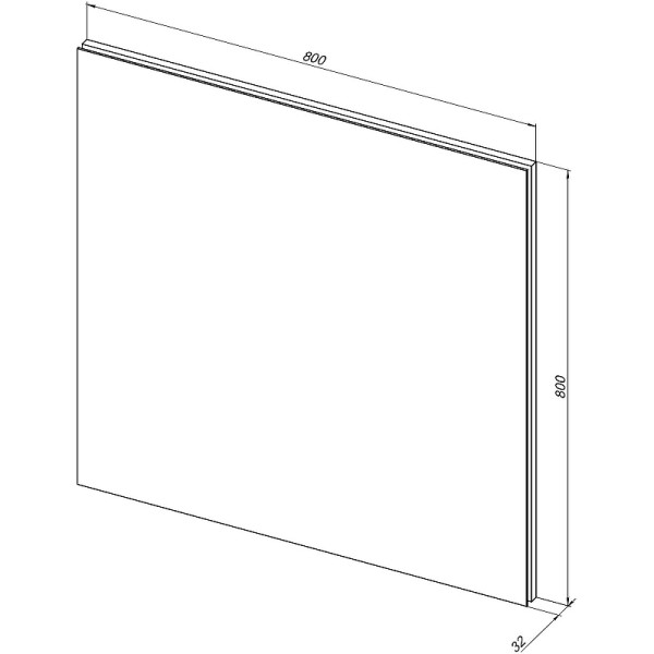 Зеркало с подсветкой Aquanet Гласс 80x80 белый (00274016)