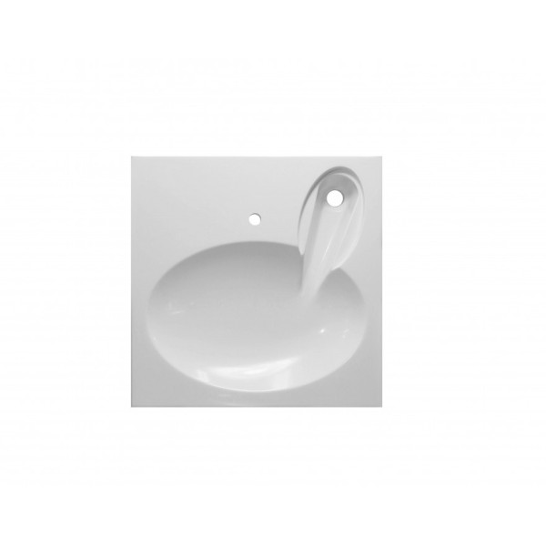 Раковина подвесная 60 (60х60 см) на стиральную машину, с мыльницей и кронштейнами