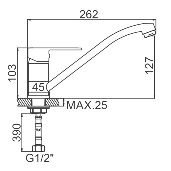 Смеситель для кухни Ledeme хром (L4910) Смеситель для кухни Ledeme хром (L4910)