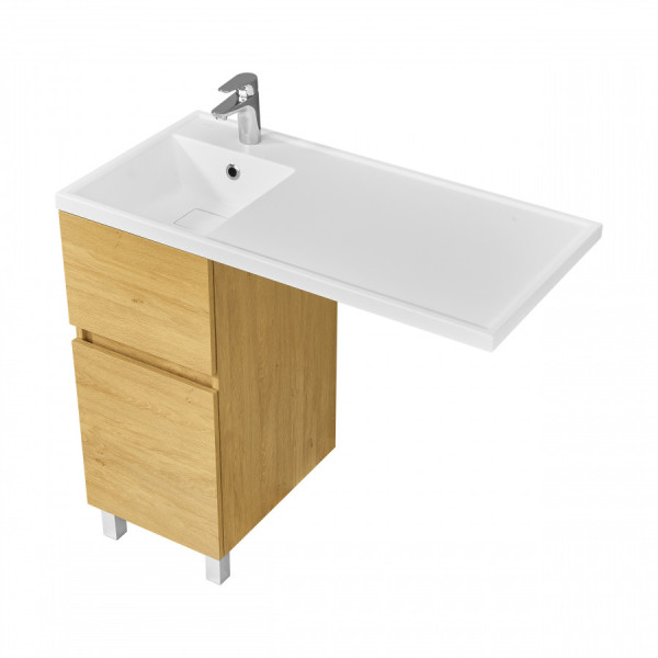 Тумба подвесная Aquaton Лайн 379x496x783 дуб каменный (1.A232.2.01L.FDK.0)