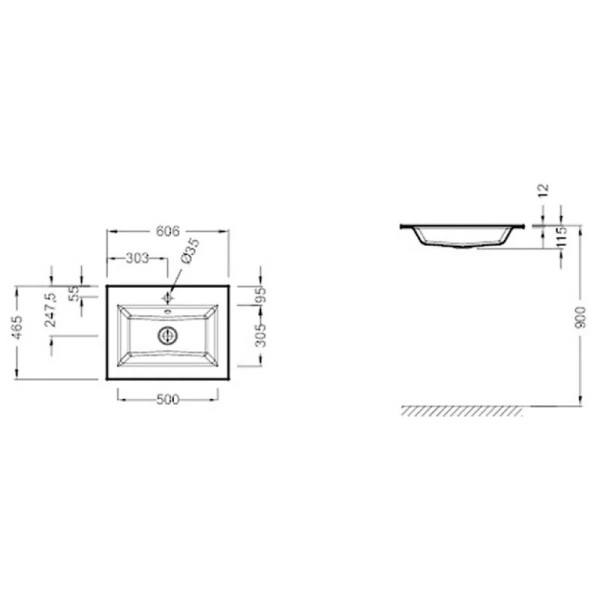 Раковина подвесная Jacob Delafon Vox 60,6x46,5 коричневая (EB2105-DD4)