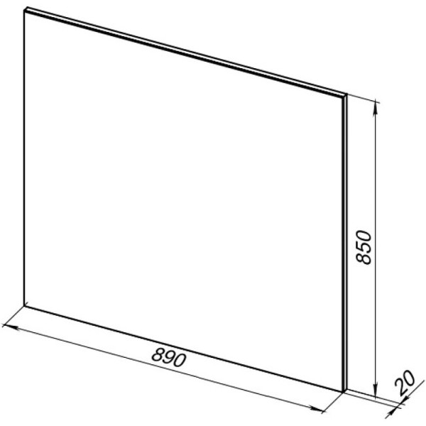 Зеркало Aquanet Lino 89x85 белый матовый (00253908)