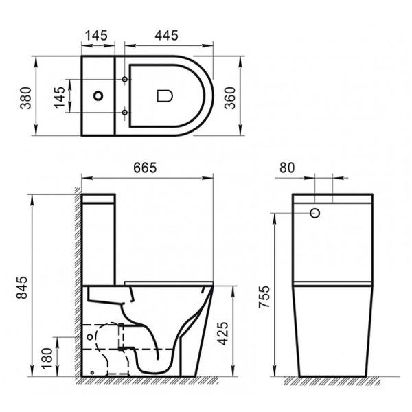 Бачок BelBagno Sfera-R (BB2141T)