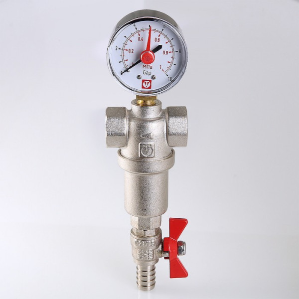 Фильтр с манометром самоочищающийся Valtec 3/4" (500/100 мкм) (VT.390.N.05)