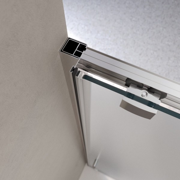 Душевые двери BelBagno Luce 120x195 стекло матовое, профиль хром (LUCE-BF-1-120-P-Cr)