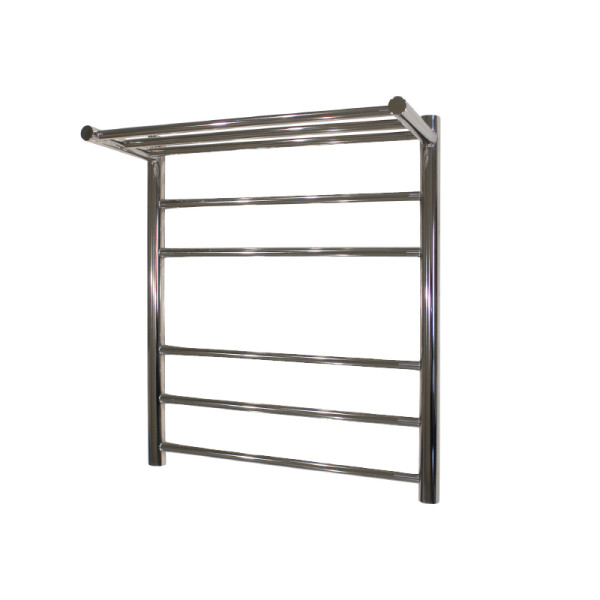 Полотенцесушитель водяной Melodia Shelf Eco 500x600 П5 2x3 хром, нижнее подключение, с полочкой Полотенцесушитель водяной Melodia Shelf Eco 500x600 П5 2x3 хром, нижнее подключение, с полочкой