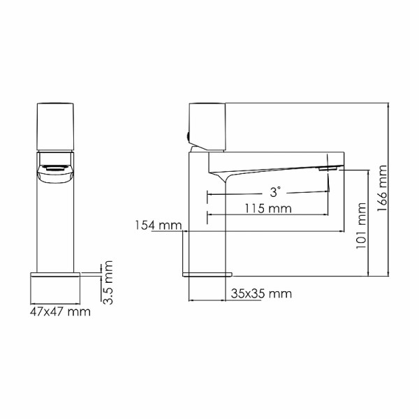 Смеситель для раковины WasserKRAFT Naab хром (8603)