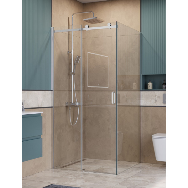 Душевой уголок BelBagno Soft Close-2 100x100x200 стекло прозрачное, профиль хром глянцевый (SOFT_CLOSE-2-A-1-100-C-Cr)