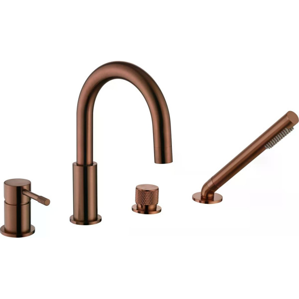 Смеситель на борт ванны Boheme Uno BRB (брашированная бронза) (460-BRB) Смеситель на борт ванны Boheme Uno BRB (брашированная бронза) (460-BRB)