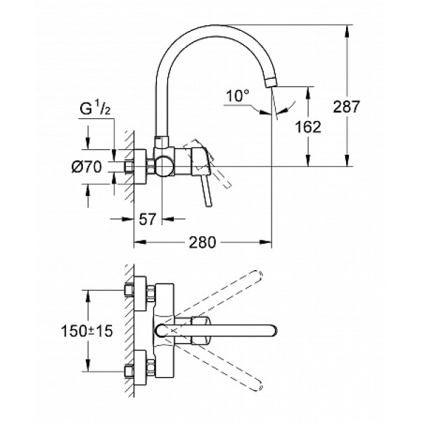 Смеситель для кухни Grohe Concetto (32667001)