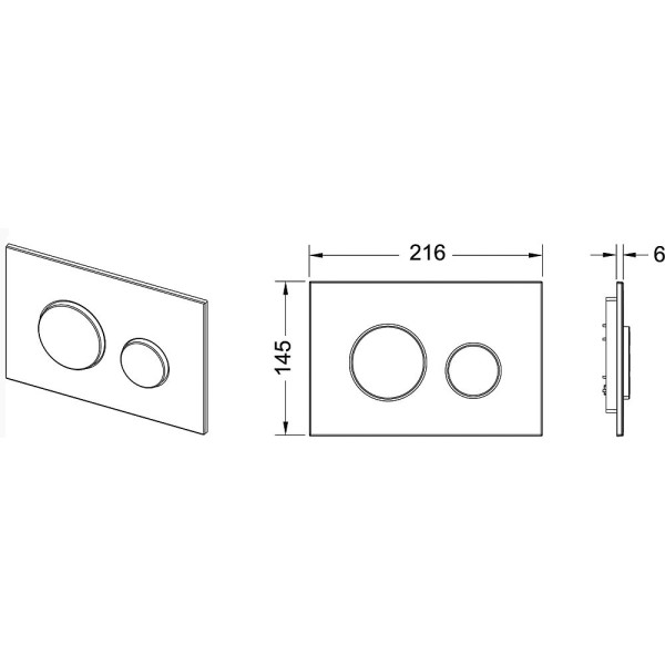 Клавиша смывная Tece TECEloop Черный (9240657)