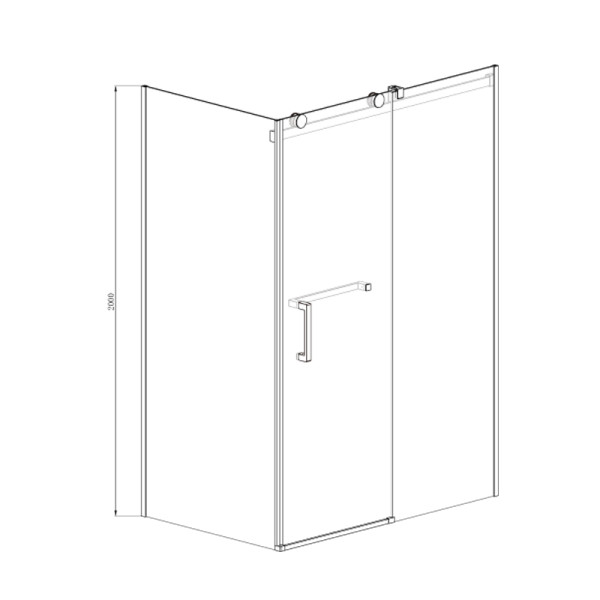 Душевое ограждение Azario Vancouver 100х1200х200 R стекло прозрачное профиль хром серебро (AZ-NKF1131R 100)