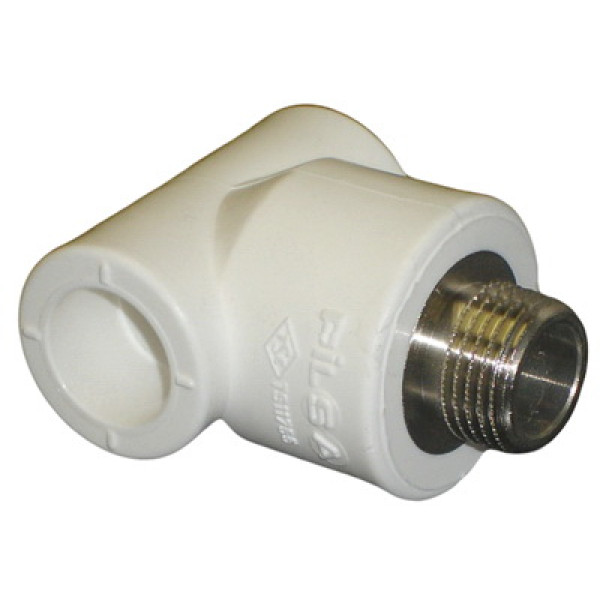 Тройник переходной PP-R 20*3/4"Н*20 "Pilsa" (белый, латунь) (80553) Тройник переходной PP-R 20*3/4"Н*20 "Pilsa" (белый, латунь) (80553)