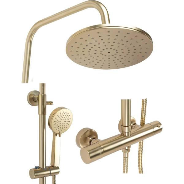 Душевая система термостатическая Rea Parot Gold mat (REA-P2323)