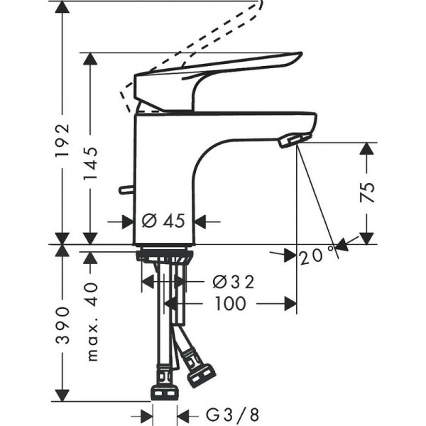 Смеситель для раковины Hansgrohe Logis E хром (71160000)