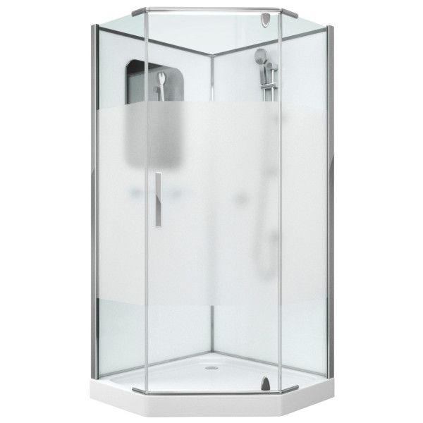 Душевая кабина Grossman 100x100 стекло матовое, профиль хром (GR-170D) Душевая кабина Grossman 100x100 стекло матовое, профиль хром (GR-170D)