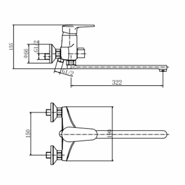 Смеситель для ванны и душа Fashun с душевым комплектом хром (A2256) Смеситель для ванны и душа Fashun с душевым комплектом хром (A2256)