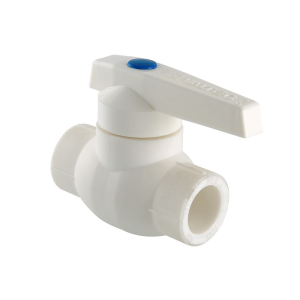 Кран шаровой с латунной обоймой PP-R 20 мм Valtec (белый) VTp.744.0.020 Кран шаровой с латунной обоймой PP-R 20 мм Valtec (белый) VTp.744.0.020
