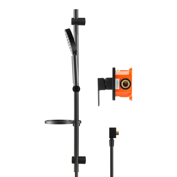 Смеситель для душа Swedbe Platta встраиваемый с душевой гарнитурой черный (5552B) Смеситель для душа Swedbe Platta встраиваемый с душевой гарнитурой черный (5552B)