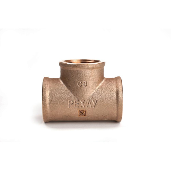 Тройник переходной 1"х1/2"х1" Rehau Aurline RX+ (бронза) 18772641001