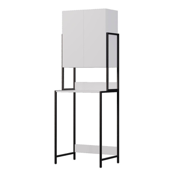 Стеллаж Melodia Комфорт полки и дверцы 465 белый (из 2 частей) (MFR80062WT)