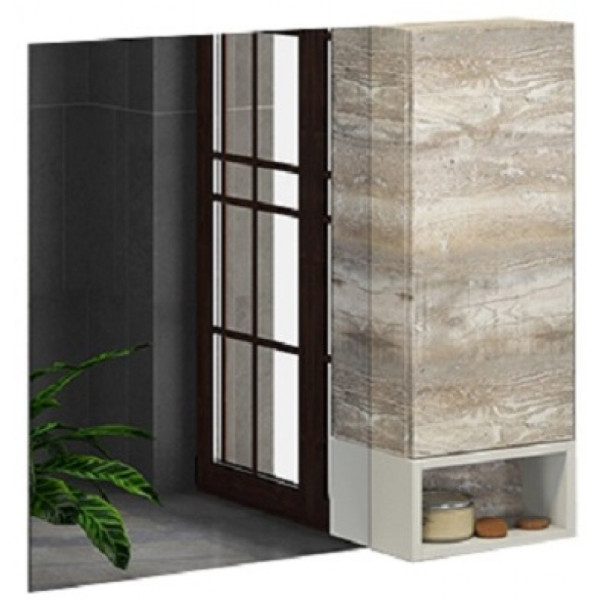 Шкаф зеркальный Comforty Турин 900x140x800 дуб бежевый (00004136265) Шкаф зеркальный Comforty Турин 900x140x800 дуб бежевый (00004136265)