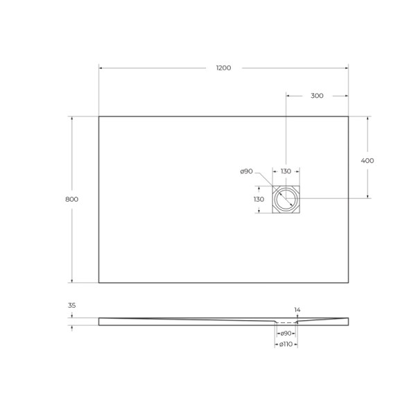 Душевой поддон BelBagno Uno 120x80x3,5 белый (TRAY-MR-UNO-AH-120/80-3,5-W-BO)