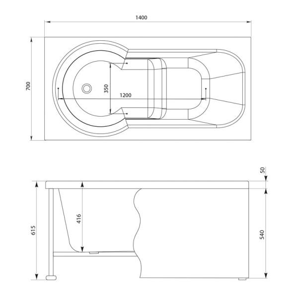 Экран фронтальный для ванны Aquanet Largo 140 Экран фронтальный для ванны Aquanet Largo 140