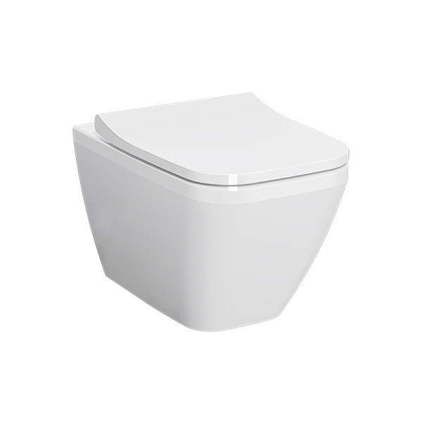 Комплект инсталляция Vitra c унитазом Integra Square, с сидением, клавишей (9856B003-7206) глянцевый хром