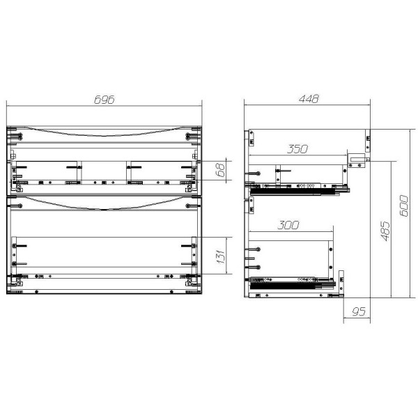 Тумба подвесная BelBagno Marino-H60 70 см Bianco Lucido (Marino-H60-700-2C-SO-BL-P)