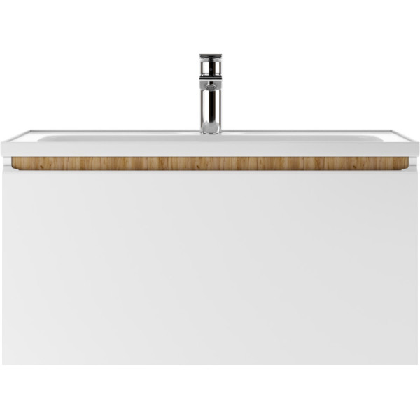 Тумба подвесная под умывальник Absolute 80 Senator 80 с двумя ящиками В2 Домино (DS4302T)