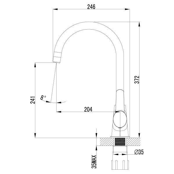 Смеситель для кухни Lemark Atlantiss (LM3255С)