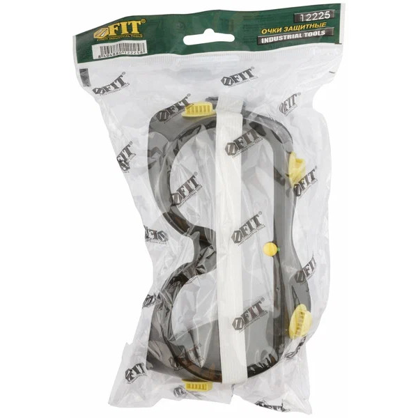 Очки защитные FIT с непрямой вентиляцией черный корпус (12225)