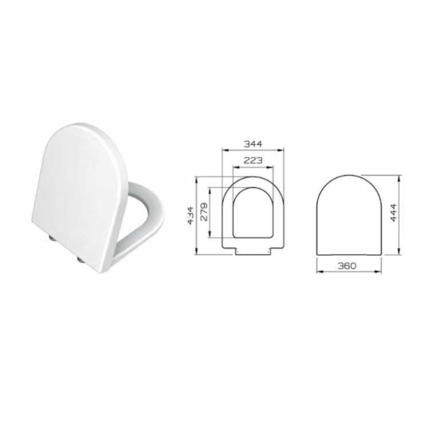 Сиденье для унитаза Vitra S50 с soft-close (72-003-309)