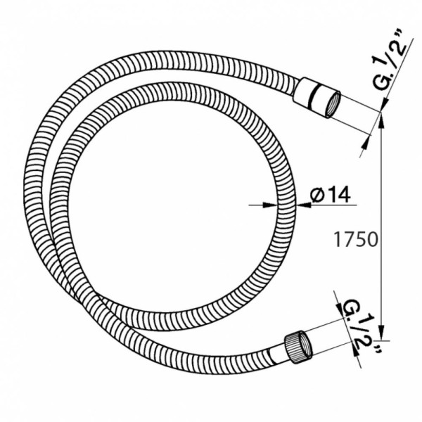 Шланг для душа Jacob Delafon хром (E75204-CP) Шланг для душа Jacob Delafon хром (E75204-CP)