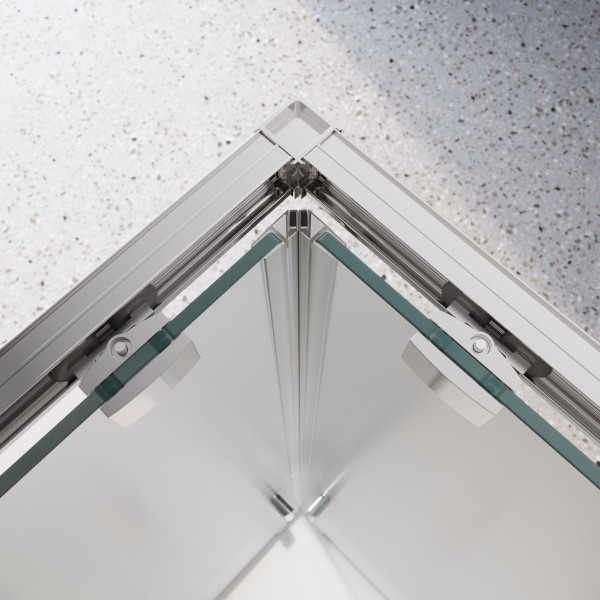 Душевой уголок BelBagno Luce 120x100x195 стекло матовое, профиль хром (LUCE-AH-22-120/100-P-Cr)