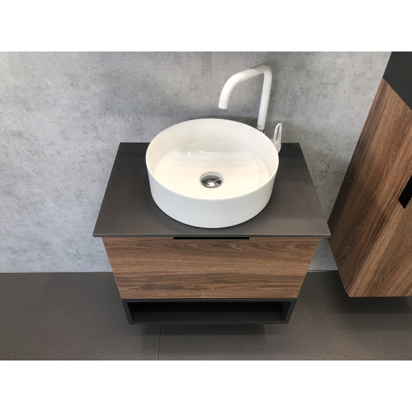 Тумба подвесная Comforty Штутгарт 600x460x560 дуб темно-коричневый (00-00001698)