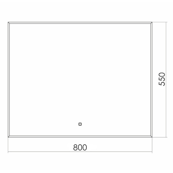 Зеркало Azario Алмина 800х600 c подсветкой и диммером, сенсорный выключатель (LED-00002256)
