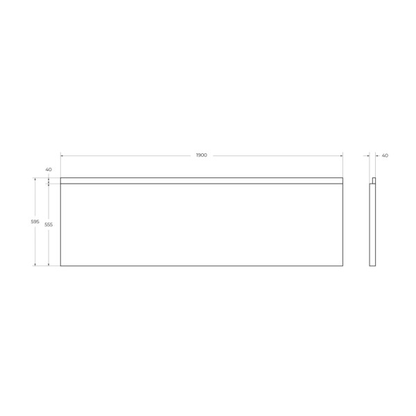 Экран фронтальный Cezares Plane 190x59,5x4 белый (PLANE-190-SCR-W37)