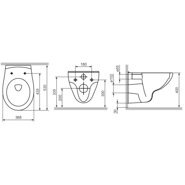 Унитаз подвесной AM.PM Elder безободковый с сиденьем микролифт (DX17C1700SC)