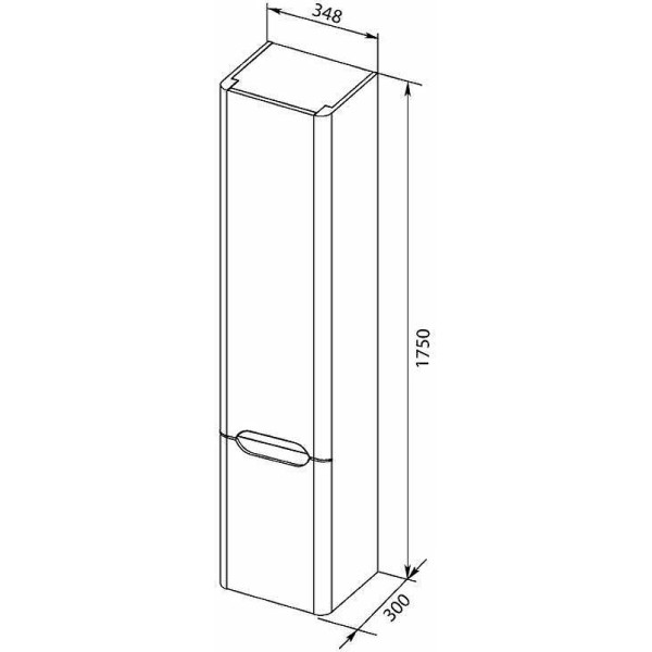Пенал универсальный Aquanet София 34,8x30x175 белый, R (00199871) Пенал универсальный Aquanet София 34,8x30x175 белый, R (00199871)
