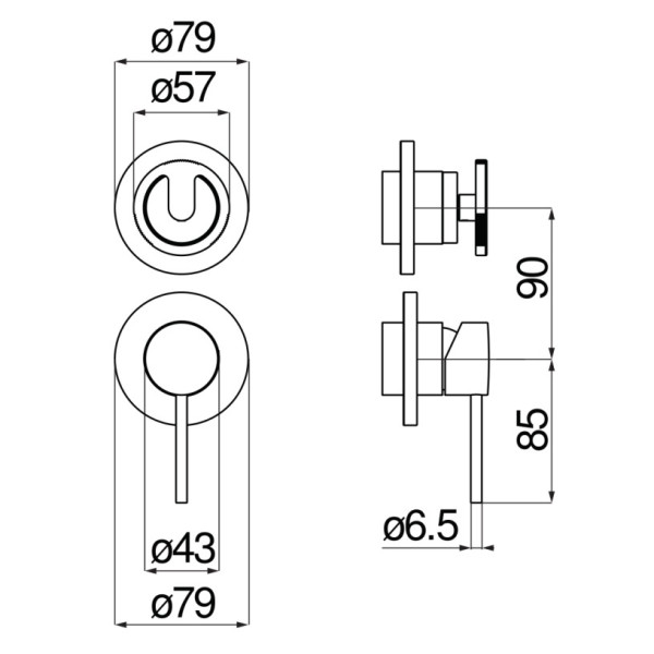 Смеситель для душа Nobili Sole внешняя часть хром (WE81102/1SOIX)